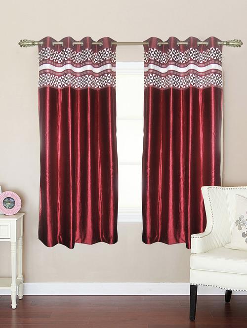 bianca maroon traditional window curtains - 12523438 - Very Small Image - 1