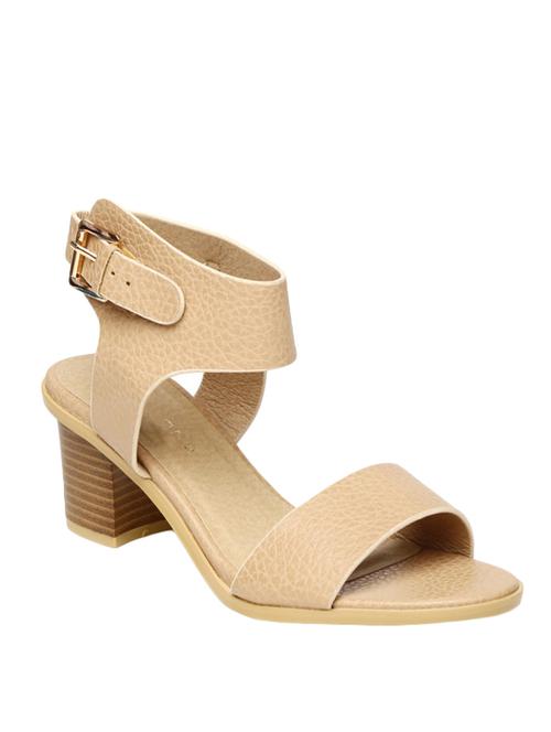 beige pu back strap sandals - 12524764 - Very Small Image - 1