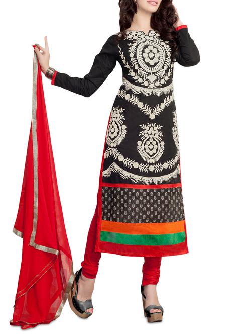 black and white embroidered suit set - 1252634 - Very Small Image - 1