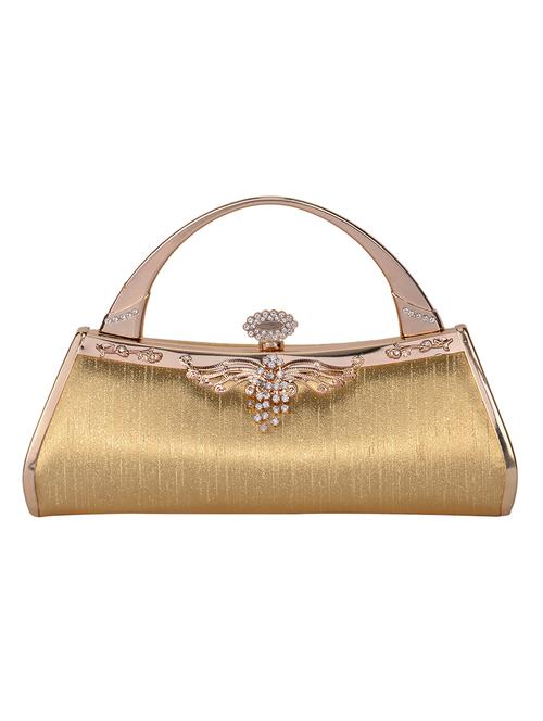 gold leatherette clutch - 12533586 - Very Small Image - 1