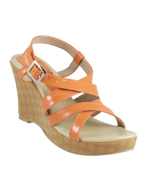 orange ankle strap wedge - 12543028 - Very Small Image - 1