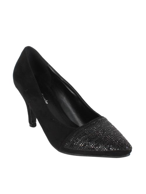 black leatherette slip on pumps - 12543329 - Very Small Image - 1