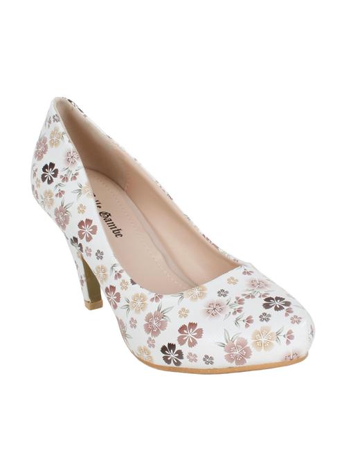 white leatherette slip on pumps - 12543335 - Very Small Image - 1