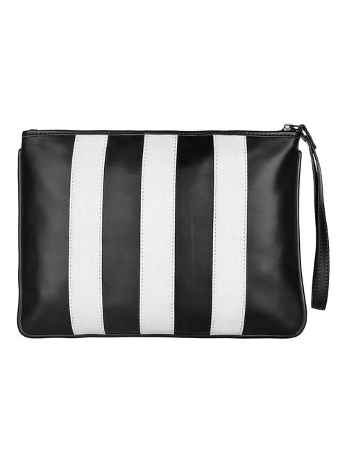 black synthetic leather color block clutch - 12551997 - Very Small Image - 1