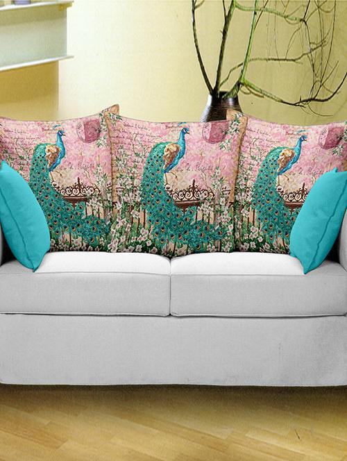 bianca set of 3 nature love peacock print cushion covers - 12552285 - Very Small Image - 1