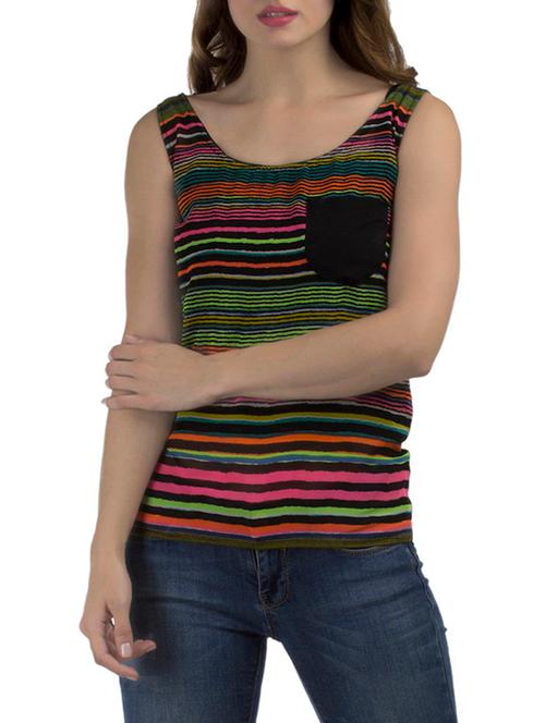 high-low striped top - 12552332 - Very Small Image - 1
