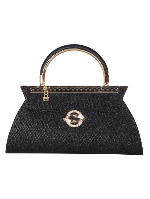 black leatherette embellished hand clutch - 12553403 - Very Small Image - 1