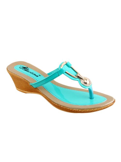 green pu toe separator sandals - 12555478 - Very Small Image - 1