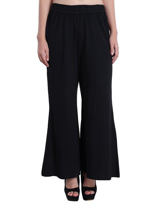 black cotton palazzos - 12555800 - Very Small Image - 1