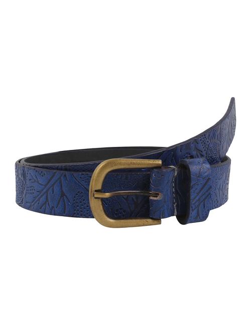 leather embossed maroon belt - 12559231 - Very Small Image - 1