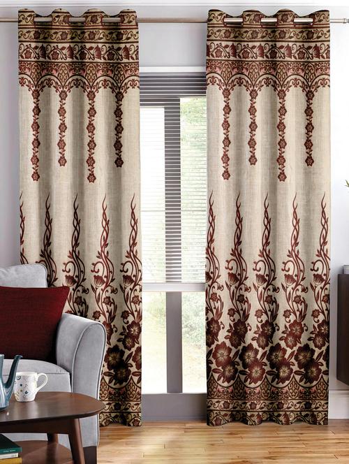 story@home red jacquard 1 pc door curtain-7 feet - 12560960 - Very Small Image - 1