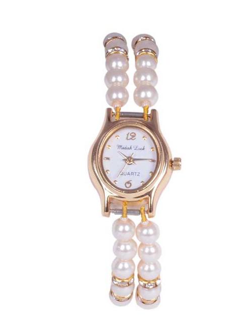 silver pearl stap wrist watch - 12561485 - Very Small Image - 1
