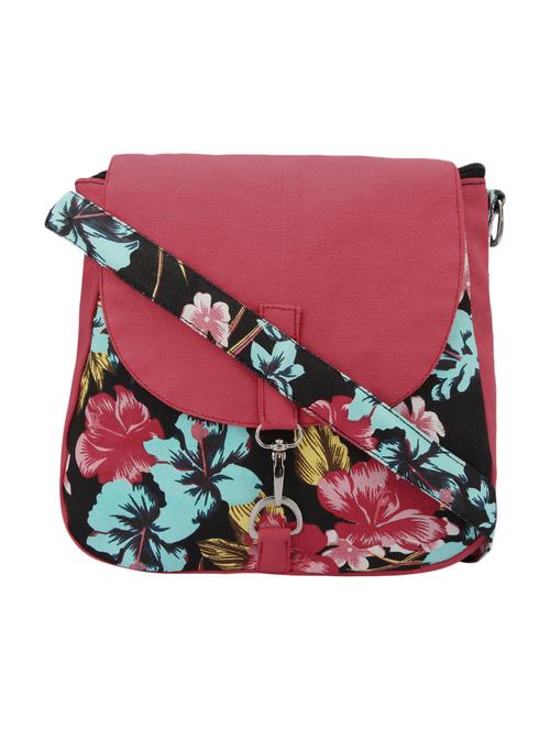 multi canvas floral printed sling bag - 12562175 - Very Small Image - 1