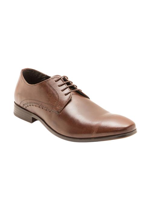 brown leather lace up derbies - 12563350 - Very Small Image - 1