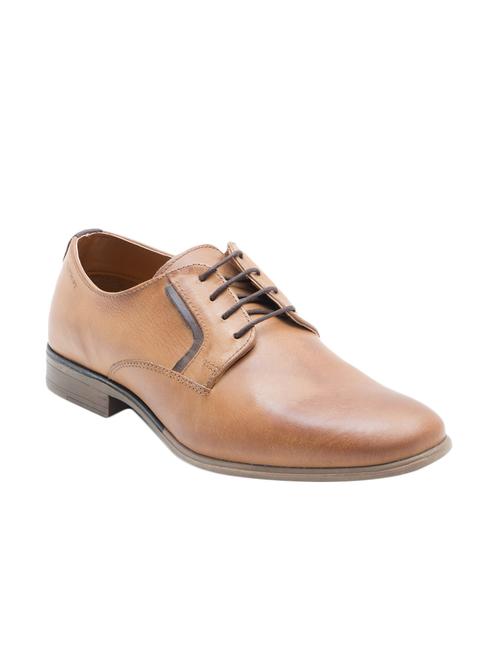 tan leather lace up derbies - 12563619 - Very Small Image - 1