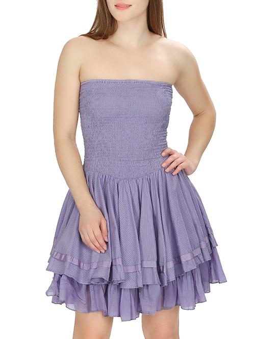purple cotton dress - 12565913 - Very Small Image - 1