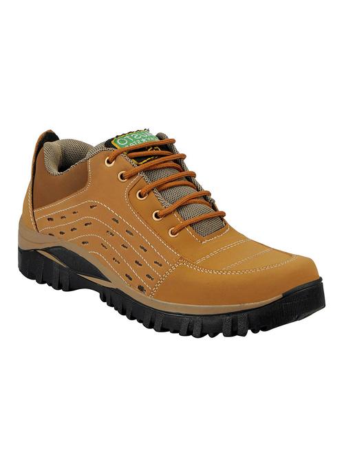 tan synthetic lace up shoes - 12568715 - Very Small Image - 1