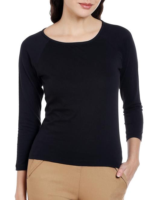 black cotton tee - 12569202 - Very Small Image - 1