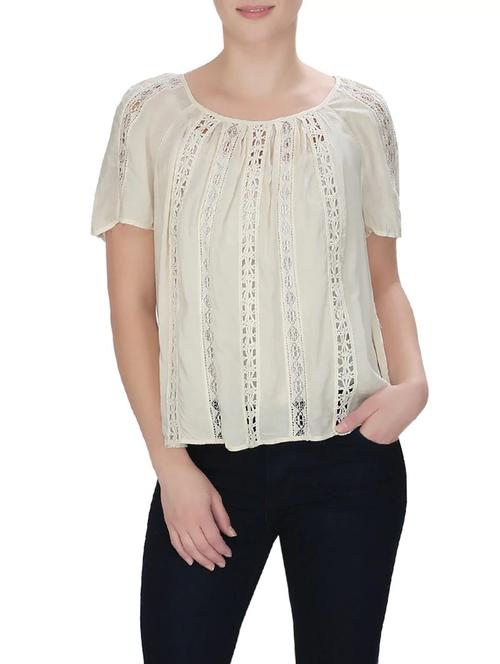 cream cotton top - 12572813 - Very Small Image - 1