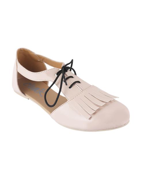 beige leather laceup casual shoes - 12573703 - Very Small Image - 1