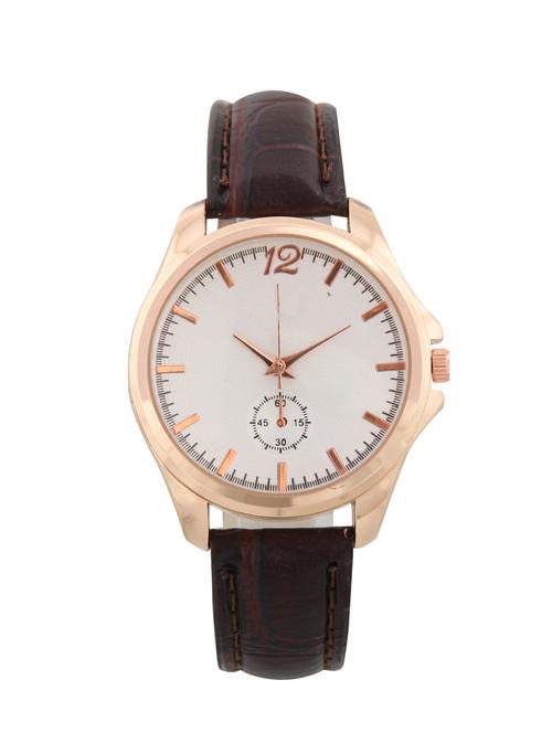 jack klein round dial leather strap elegant analogue wrist watch for men - 12575088 - Very Small Image - 1