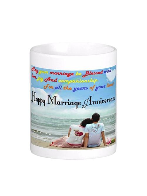 happy marriage anniversary multicolor mug - 12575915 - Very Small Image - 1