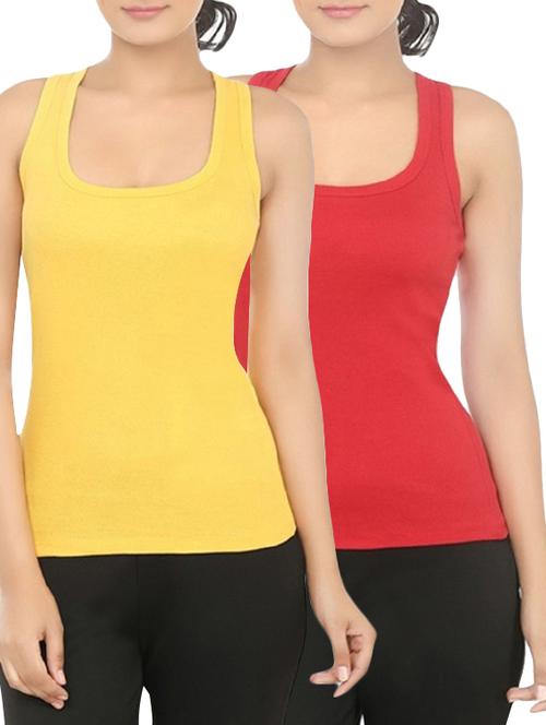 set of 2 multicolored cotton tank tee - 12576837 - Very Small Image - 1