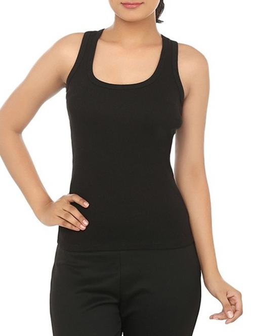 black cotton tank top - 12576877 - Very Small Image - 1