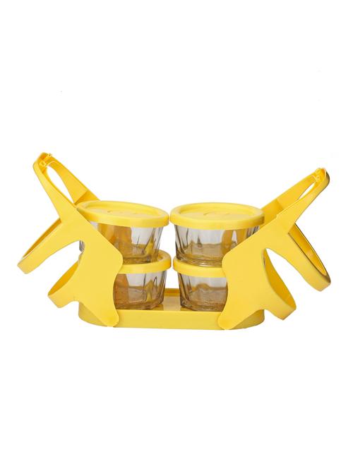 lakshya four piece snack set easylock yellow - 12577107 - Very Small Image - 1