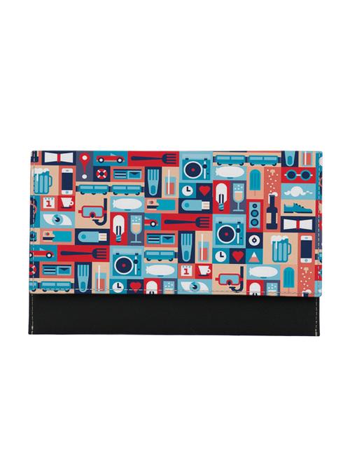 multi colored synthetic leather clutch - 12577137 - Very Small Image - 1