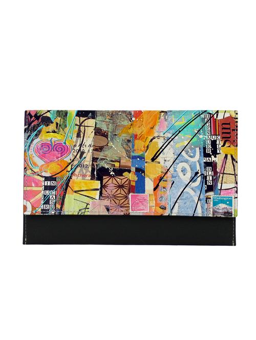 multi colored synthetic leather clutch - 12577139 - Very Small Image - 1