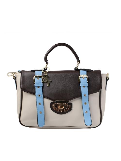 grey leatherette satchel - 12577339 - Very Small Image - 1