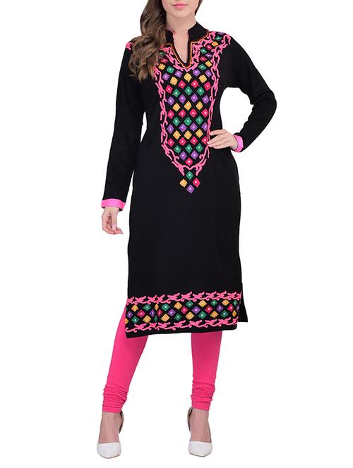 black woolen kurta - 12577461 - Very Small Image - 1