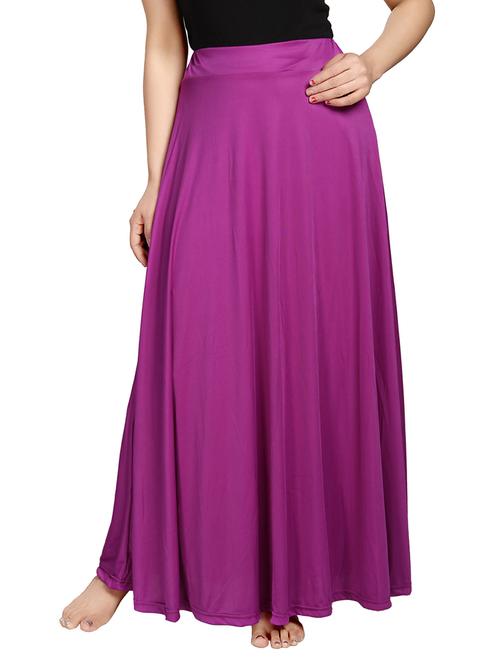 purple satin maxi skirt - 12578926 - Very Small Image - 1