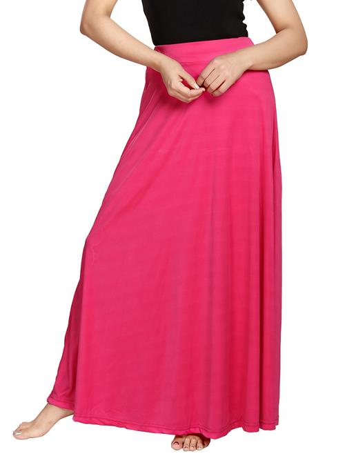 pink polyester long skirts - 12578929 - Very Small Image - 1