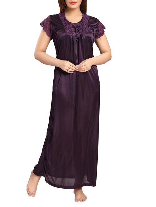purple satin gown - 12579006 - Very Small Image - 1
