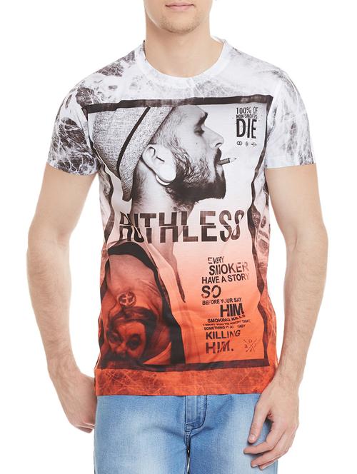multicoloured polyester graphic print t-shirt - 12579610 - Very Small Image - 1