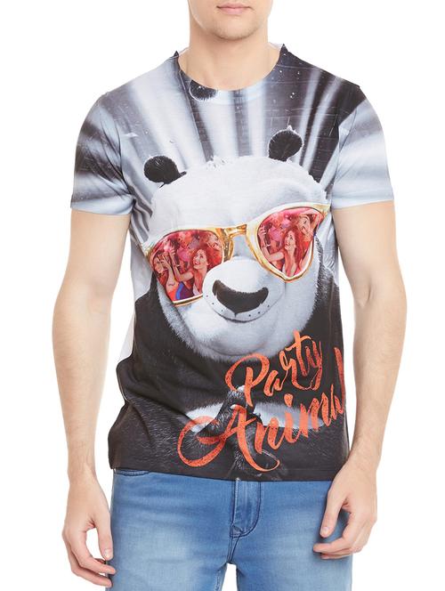 multi colored polyester front print tshirt - 12579624 - Very Small Image - 1