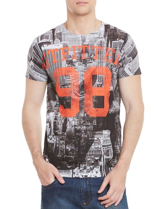 multicoloured polyester graphic print t-shirt - 12579631 - Very Small Image - 1