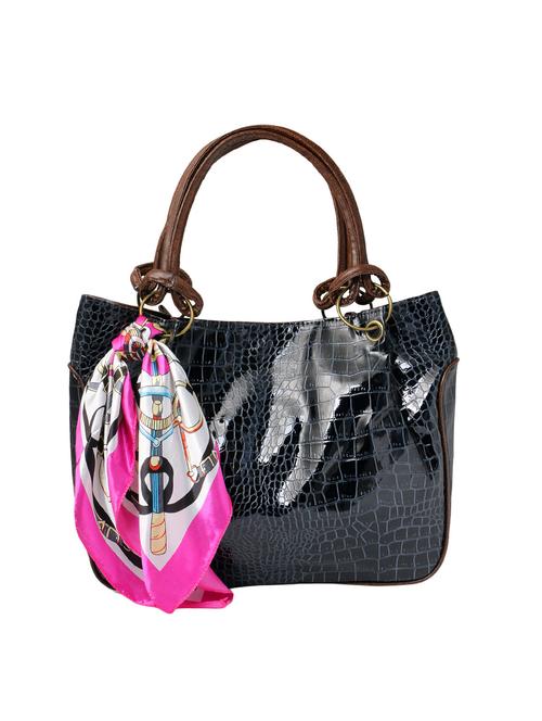 black leatherette handbag - 12579796 - Very Small Image - 1