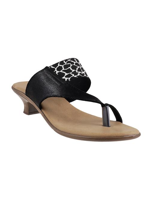 black pu slip on sandals - 12580047 - Very Small Image - 1