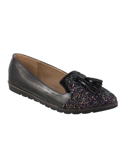 black faux leather slip on moccasins - 12580115 - Very Small Image - 1