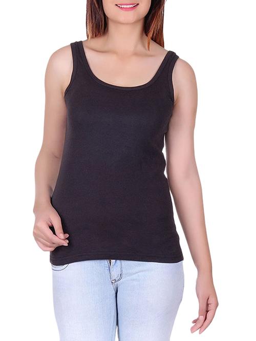 black cotton tank top - 12580624 - Very Small Image - 1
