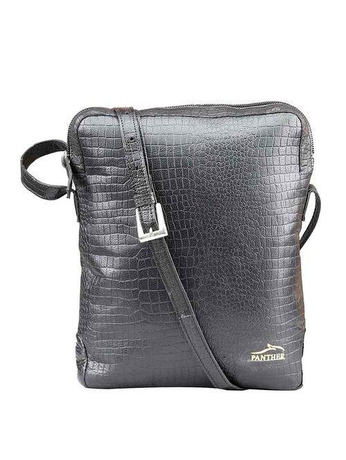 grey textured regular sling bag - 12580975 - Very Small Image - 1