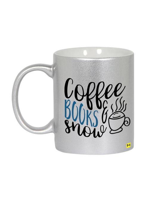 hamee customizable premium printed metallic silver ceramic coffee mug " book worm " - 12580977 - Very Small Image - 1