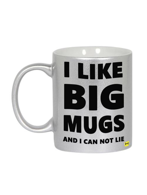 hamee customizable premium printed metallic silver ceramic coffee mug " like it big " - 12580993 - Very Small Image - 1