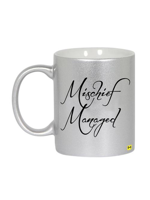 hamee customizable premium printed metallic silver ceramic coffee mug " mischief " - 12581000 - Very Small Image - 1