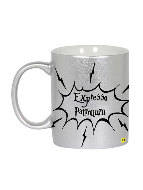 hamee customizable premium printed metallic silver ceramic coffee mug " expresso " - 12581002 - Very Small Image - 1