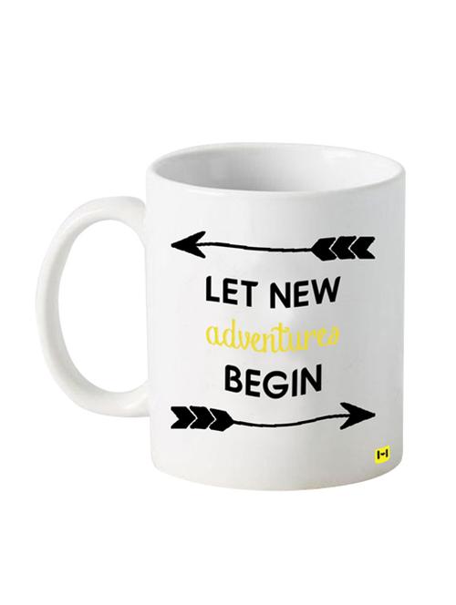 hamee customizable premium printed white ceramic coffee / tea mug " new adventure " - 12581004 - Very Small Image - 1