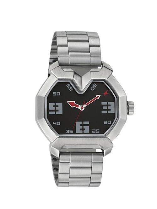 fastrack black dial analog men's watch (3129sm02) - 12582130 - Very Small Image - 1